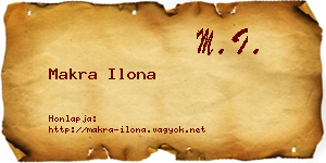Makra Ilona névjegykártya