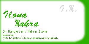 ilona makra business card